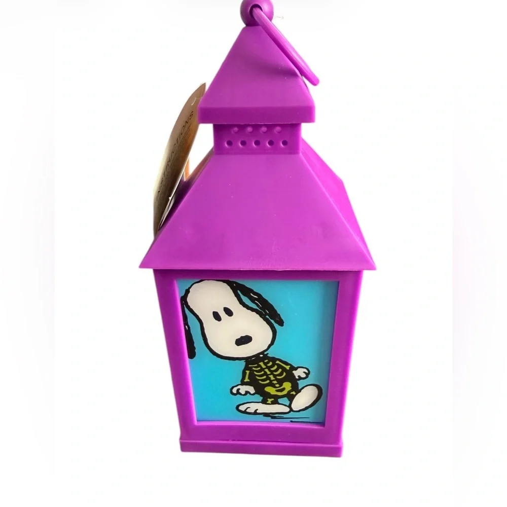 NWT Peanuts Halloween Purple Flameless LED Lantern